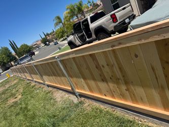New wood  fence cedar