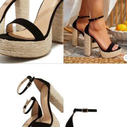 Black Wedges Plataforma 8 