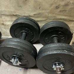New pair of 65lb adjustable dumbbells 🔥130lb in total
