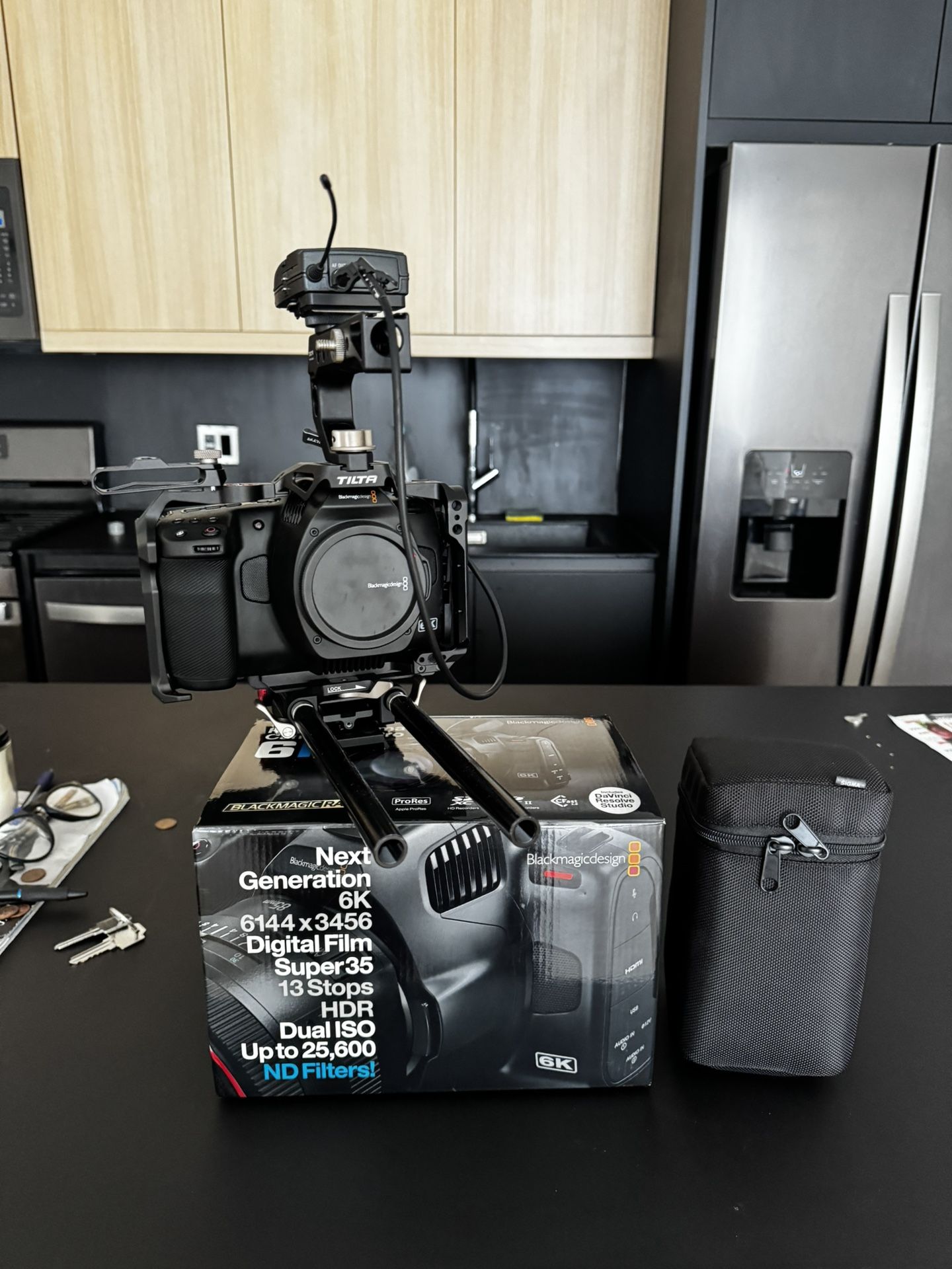 Blackmagic 6K Pro + Sigma 18–35mm + Sennheiser Lav + Tilta Rig + Tripod (Used Once)