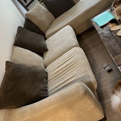 Beige Sectional Couch 