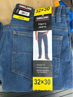 New Kirkland men’s 32x 30 and 32x32 jeans