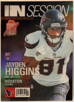 2025 Topps Signature Class • In Session (RC) Jayden Higgins • Texans • #09/10