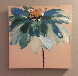 Blue Flower Canvas Painting