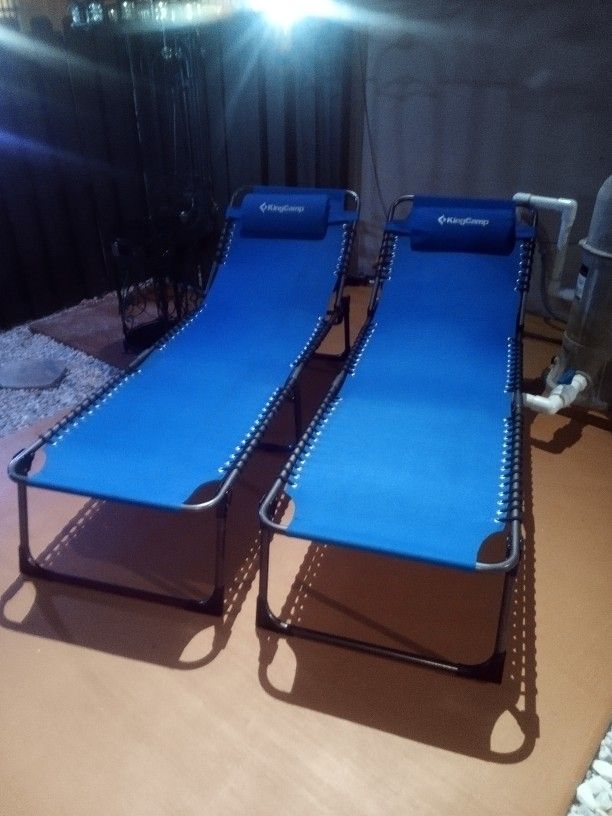 KingCamp Folding Chaise Lounge Chair Adjustable