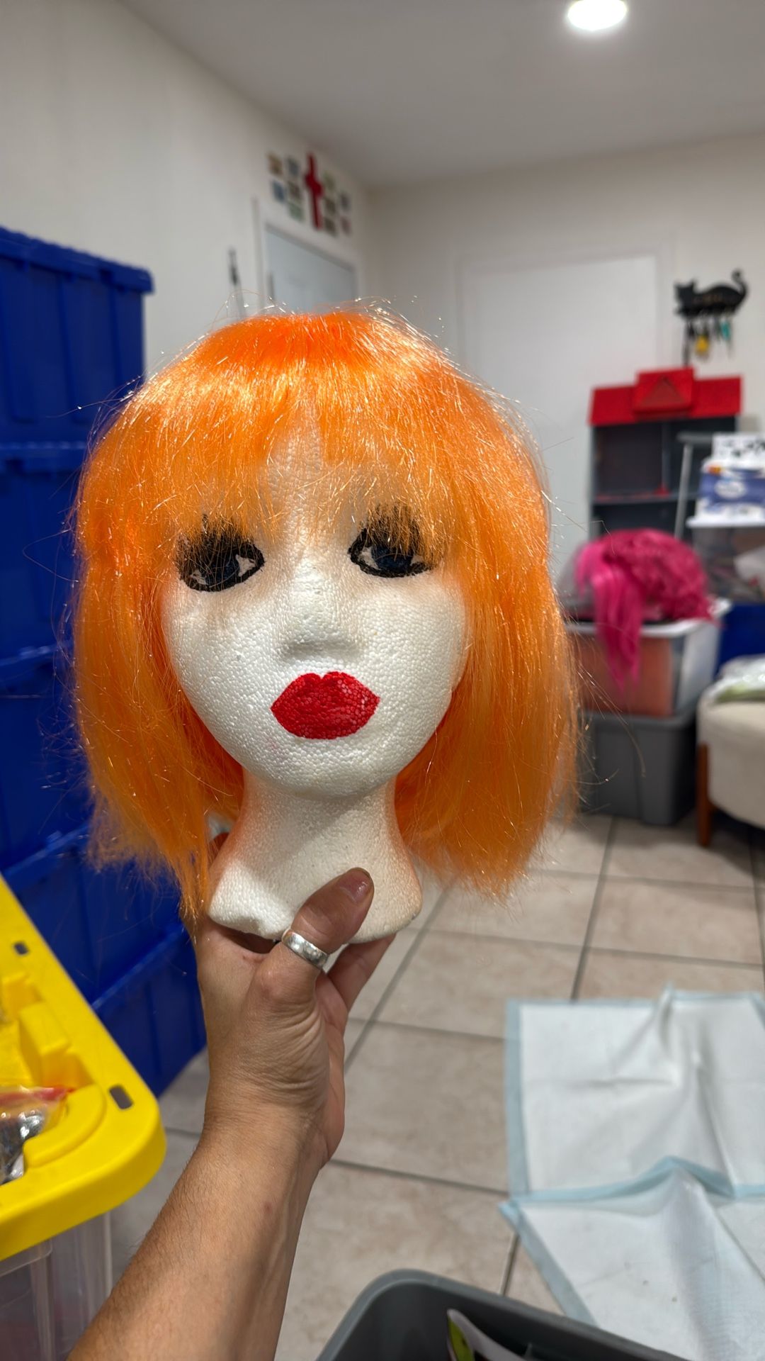 ORANGE SHORT WIG