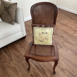 Comfortable Vintage Wooden Chair with Cushion