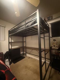 Desk/bed frame - twin bed: for work and sleep