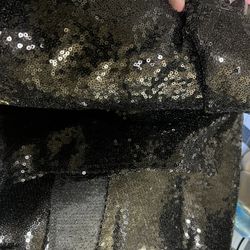 Black Sequin Tablecloth & Backdrop