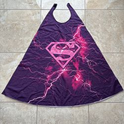 Supergirl Lightning Print Cape