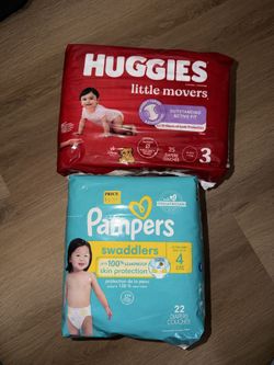 Huggies and Pampers size 3-4