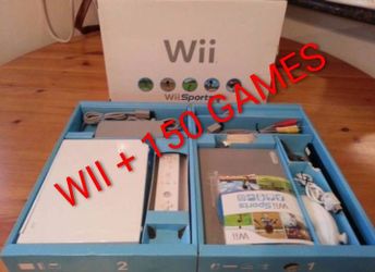 NINTENDO WII with 150 WII GAMES + 2000 RETRO CLASSIC GAMES
