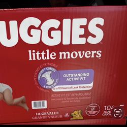 New Box Huggies Little Movers Size 5 104 Count Sell Or Trade For Enfamil 12oz Cans 
