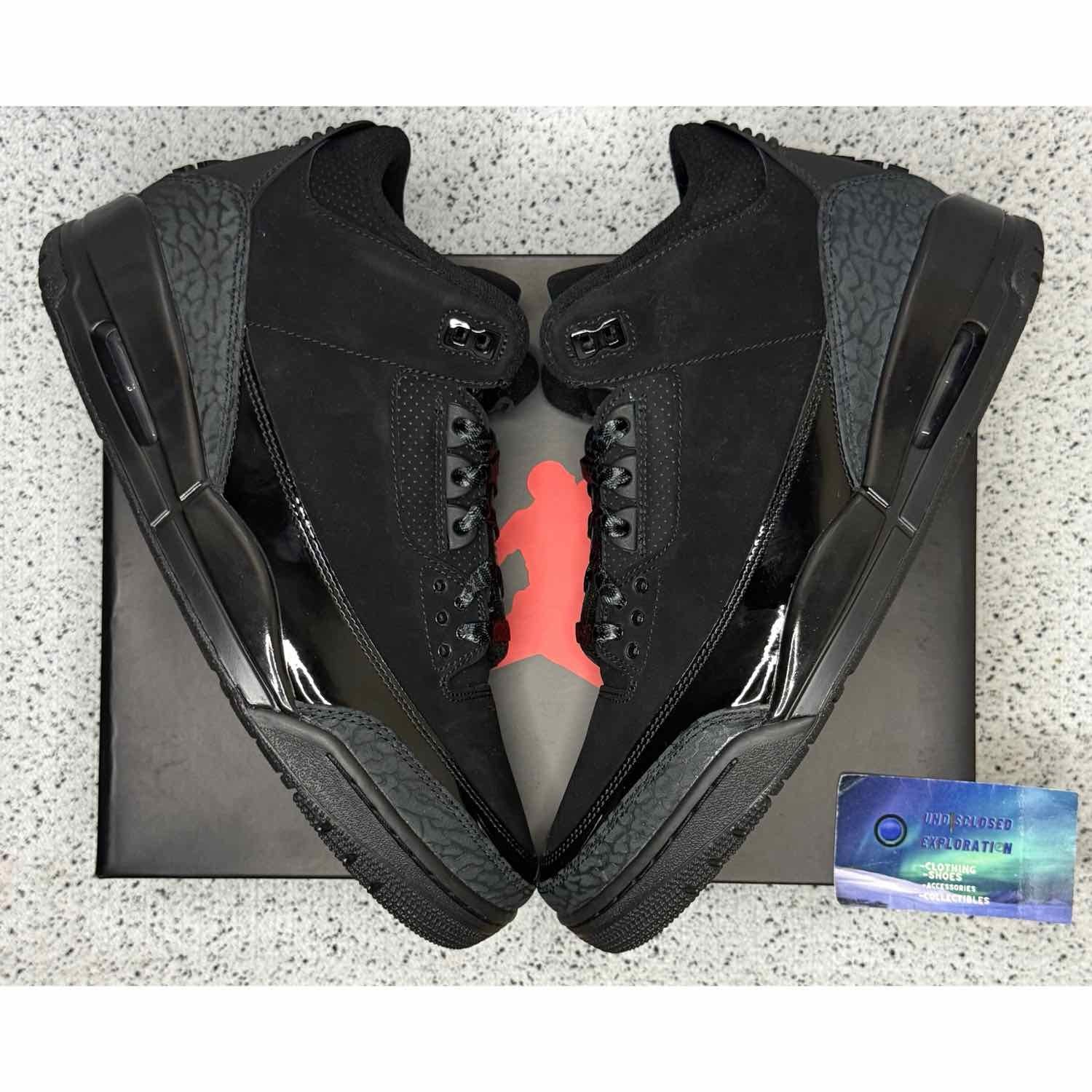 Jordan 3 Black Cat 10 Men, 10.5 Men