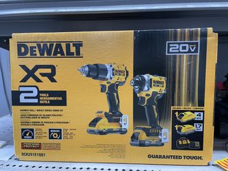New Dewalt Drill XR 20v Hammer / Impact Combo Set Model: DCK251E1QQ1  RETAIL PRICE 339.00 Home Depot 