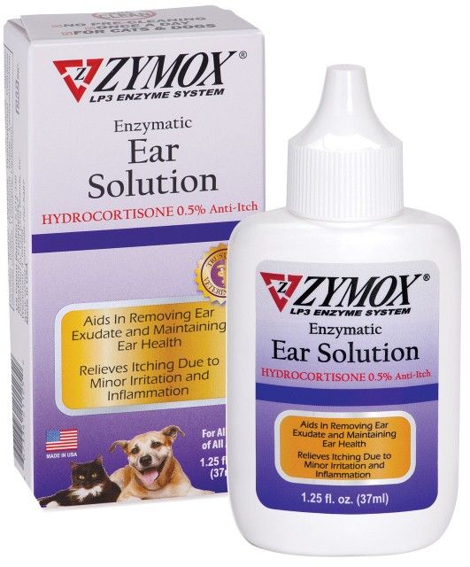 Enzymatic Ear Cleaner Solution Anti-Itch Drops Irritation Inflammation Cat Dog