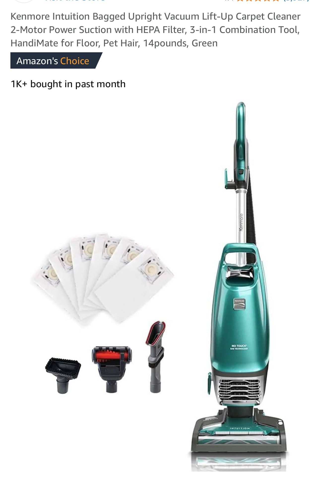 Kenmore Bagged Upright Vacuum 