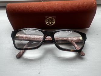 Tory Burch Tortoiseshell Pattern Eyeglass Frames with Branded Case