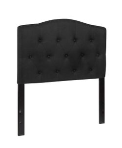 EMMA+OLIVER Arched Twin Button Tufted Upholstered Headboard