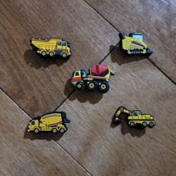 Lot Of 5 Construction Vehicles Croc Charms 