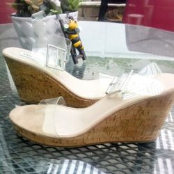 Steve Madden Clear Wedges Size 9