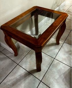 Side Table Glass Top 30”Lx24.5”Wx24”H