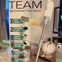 steam team 7 in 1 handheld & floor steamer 