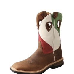 Twisted X Work Boots Mens Leather 13D Copper Brown Multi MXBAW03