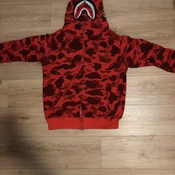 Red bape zip up 