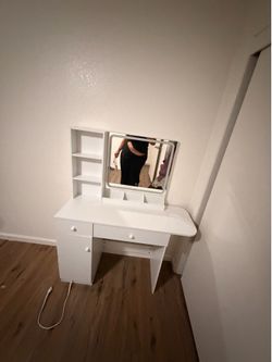 White vanity