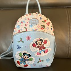Her Universe Mickey And Minnie Winter Backpack