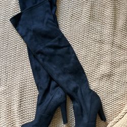 Steve Madden Thigh High Black Boots Size 10