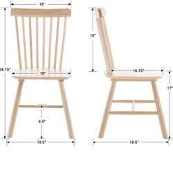 Farmhouse Wooden Dining Chairs