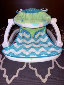 Fisher-Price Sit-Me-up Floor Seat Portable Infant Chair, Citrus Frog, Multicolor, Unisex