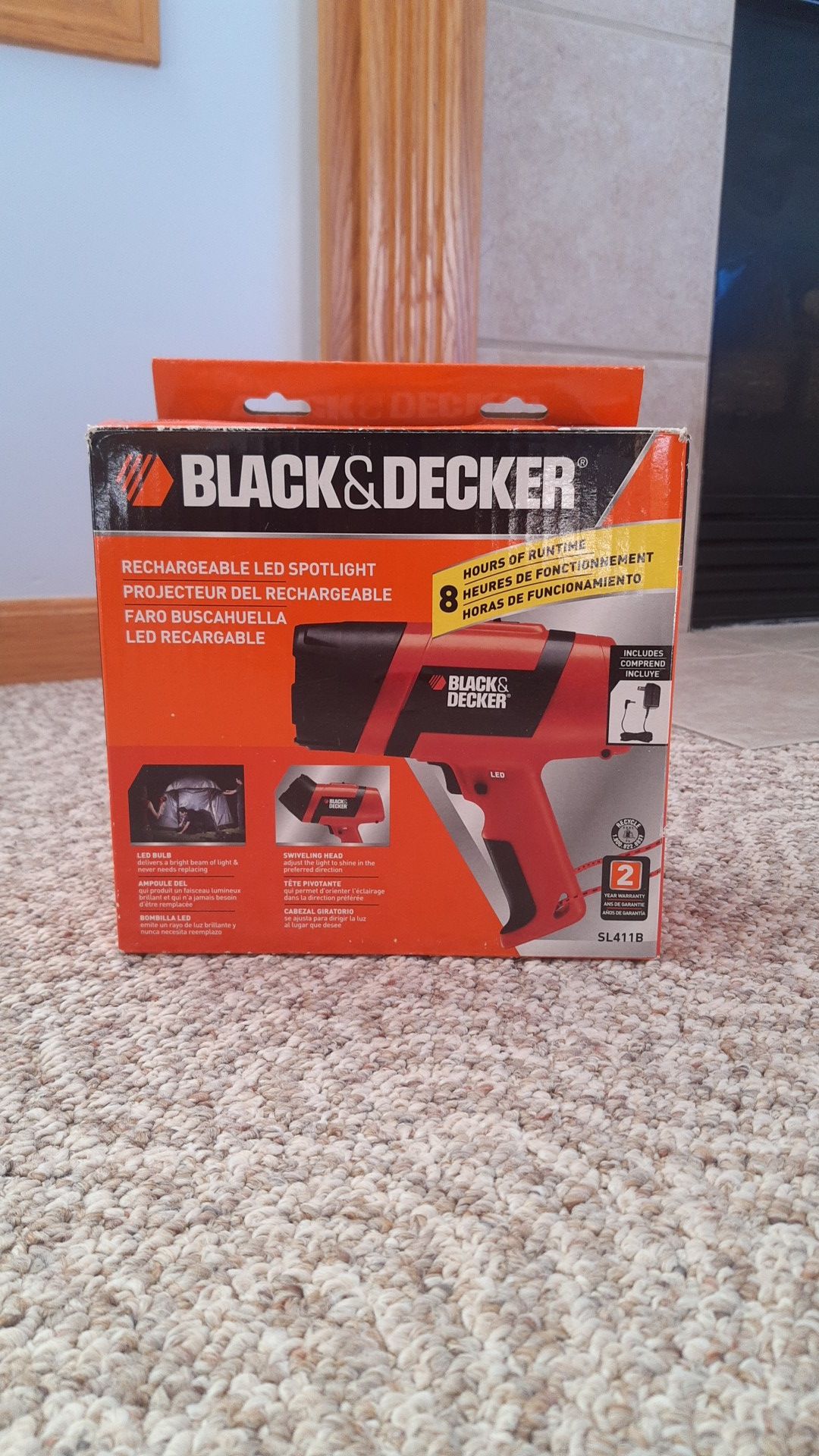 Black and Decker Rechargeable Led Spotlight