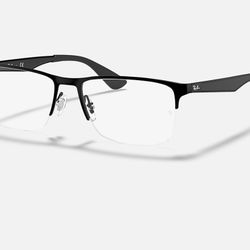 Ray-Ban Black Semi-Rimless Glasses RB6335 OPTICS unisex