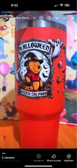 Halloween Winnie the Pooh Tumbler Cup