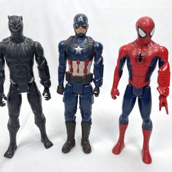 Avengers Titan Hero Action Figures Spiderman Captain America Black Panther