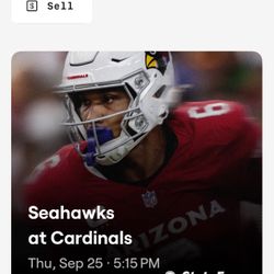 Seahawks Vs Cardinals TNF Club Level Seats