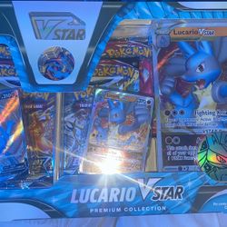  Pokemon TCG: Lucario VSTAR Premium Collection : Toys & Games