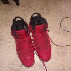 Red Jordan 6 Rings Size12