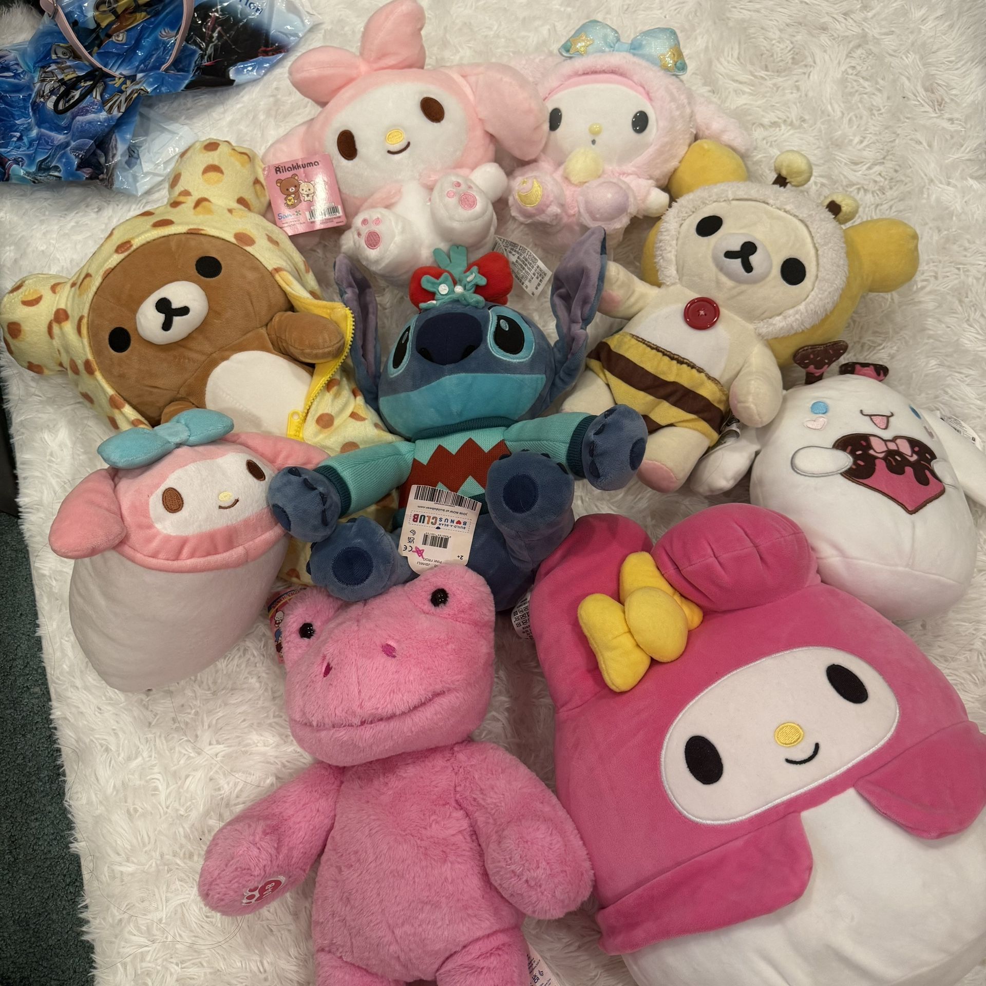 Lot Of Stuffed Animals Sanrio San-X