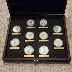 Queens Beasts 2 Oz set with 10 Oz Completer Coin