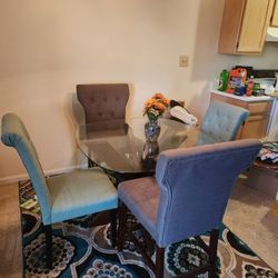 Dinning Table Glass With 4 Chairs