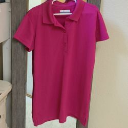 Columbia PFG Polo ▪︎ Pink ▪︎ Size: XS