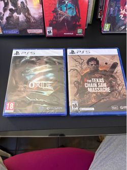 PS5 Horror Game Bundle Texas Chainsaw Massacre & Rare Import Oxide: Room 104 Sealed