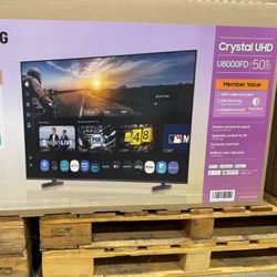 50" Screen Led Smart 4k Ultra HDTV By Samsung.  1 Year Warranty 