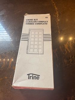 Vintage Brand New TRINE #101 Complete Door Bell Chime Kit W/ 2 Push Buttons & Transformer