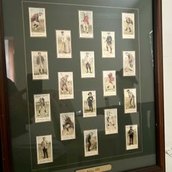 reproduction tobacco cards titled "Golfers 1905," originally issued by Cope Bros. & Co., a tobacco manufacturer. The cards feature various illustratio