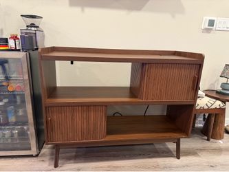 44" Sideboard Buffet Cabinet with Outlet